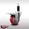 Service Caster 3.5'' SS Red Poly Swivel 1-1/8'' Expanding Stem Caster Total Lock Brake SCC-SSEXTTL20S3514-PPUB-RED-118 - alternate 4